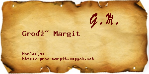 Groó Margit névjegykártya